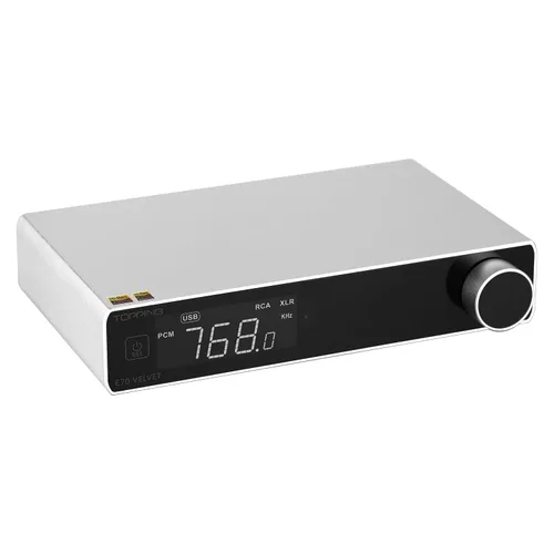 Vista 9 de Topping E70 Velvet AK4499EX DAC Decodificador de Audio - Bluetooth 5.1 LDAC Alta Resolución XU316 32Bit/768kHz DSD512 Entradas BT/USB/Coax/Opt Negro