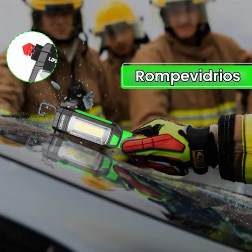 Vista 6 de AlltroLite Herramienta automática de emergencia 9 en 1 con linterna LED Kit de linterna multifunción para coche con tres modos de iluminación