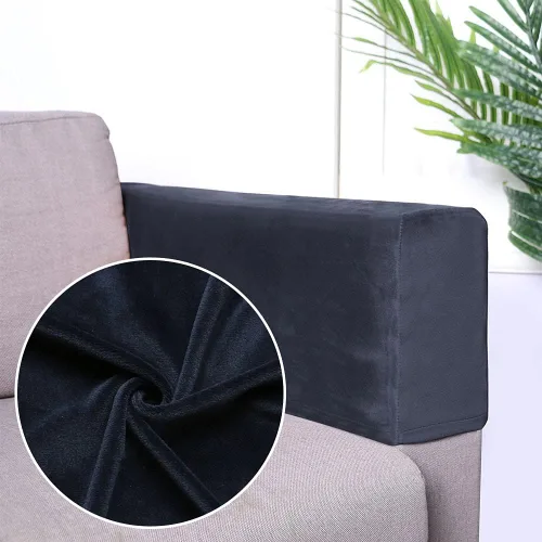 Vista 7 de Funda para reposabrazos de sofá, 2 fundas elásticas para sillas, sofá, sillón, fundas para sillón reclinable (azul marino)