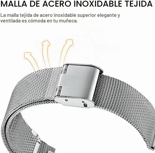 Vista 4 de Compatible con Xiaomi Mi Watch Lite/Redmi Watch Lite, correa de repuesto de metal de acero inoxidable compatible con Xiaomi Mi Watch Lite/Redmi FG1