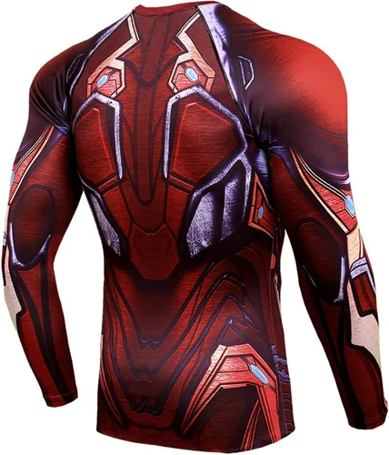 Vista 4 de DHYTOTP Camiseta deportiva elástica 3D Super Hero de secado rápido