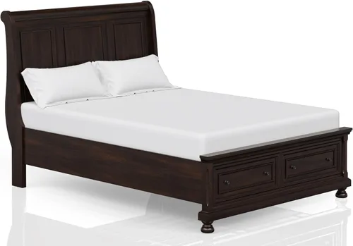 Vista 5 de Bernards Prescott Cama King Trineo de almacenamiento, color cereza