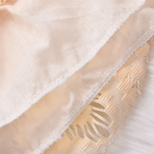 Vista 5 de Ropa de bebé para niña pequeña, con encaje halter sin espalda, vestido de tul para verano, trajes de aventura