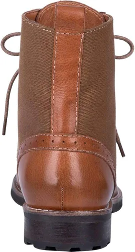 Vista 3 de Dingo para hombre Andy cordones botas tobillo - marrón