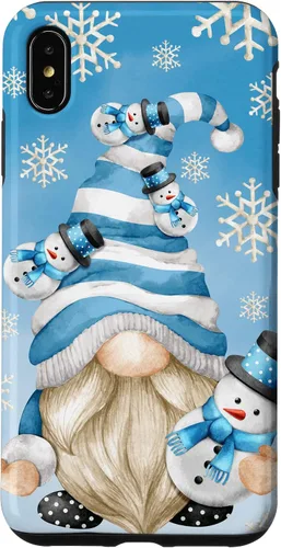 Vista 11 de Cute Winter Gnome Dad with Snowflake Decor and Snowman Case for iPhone 17