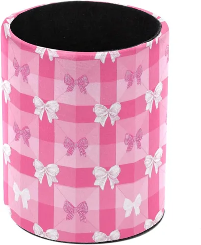 Vista 20 de Taza de PVC para escritorio, bastones de caramelo de Papá Noel rojo para organizador de bolígrafos de escritorio, soporte para brochas de maquillaje