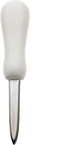 Vista 2 de Mercer Culinary Cuchillo de ostras estilo Boston con mango de polietileno, 3 pulgadas, color blanco