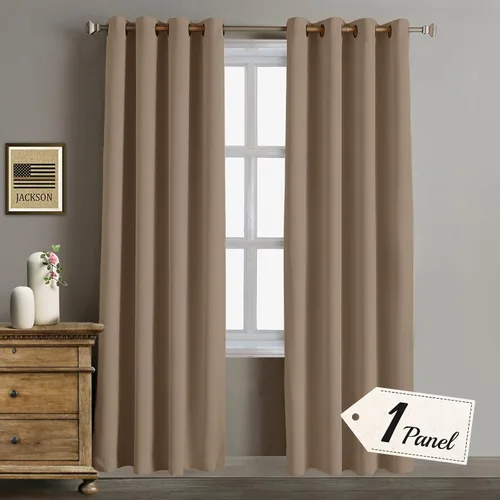 Vista 15 de Rose Home Fashion Cortinas opacas para puerta corrediza, oscurecimiento de la habitación, cortinas con aislamiento térmico para sala de estar