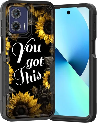 Vista 278 de para Moto G Play 4G 2024, funda de dos capas híbrida resistente y a prueba de golpes, PC duro + silicona suave protectora para Motorola Moto G Play