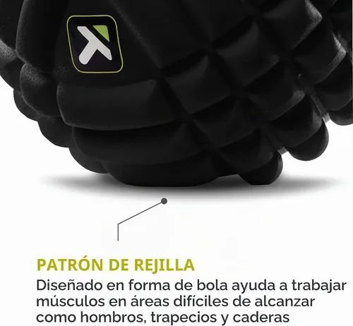 Vista 5 de TRIGGERPOINT Performance Grid X - Pelota de masaje para masaje de tejido profundo y recuperación de ejercicios, color negro