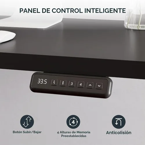 Vista 8 de SANODESK Marco de Escritorio Eléctrico Ajustable en Altura con Forma de L de 3 Patas, Soporte hasta 99.8kg, Marco Ergonómico de Escritorio de Pie