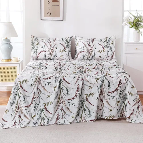 Vista 12 de Bedlifes Juego de sábanas refrescantes de 3 piezas tamaño individual con mezcla de rayón derivado de bambú, suave y transpirable, bolsillo profundo