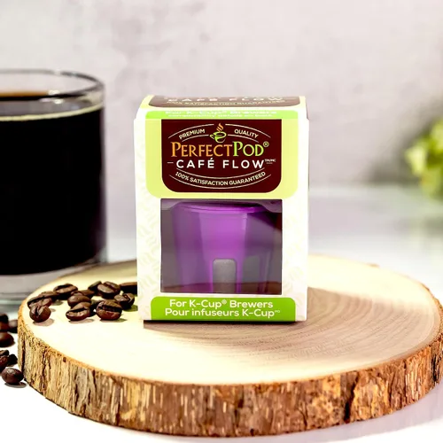 Vista 7 de Perfect Pod Cafe Flow 1-Stream - Filtro de cápsulas de café reutilizable – Cápsula K Cup recargable compatible con Keurig K-Mini Plus K-Duo