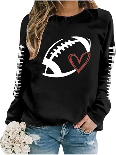 Vista 2 de Sudadera casual para mujer, manga larga, con cuello redondo, ropa de primavera, tallas S-3XL