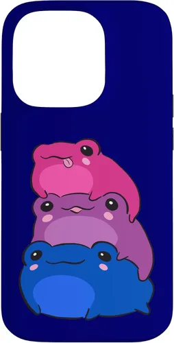 Vista 17 de Funda estética para iPhone 12/12 Pro Bisexual Flag Color Frogs Sutil Bi Pride LGBTQ