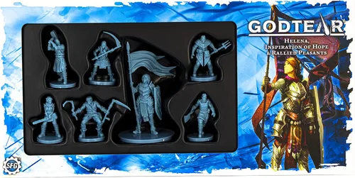 Vista 5 de Steamforged Games Godtear: Rhodri, Thane of The Forsaken mantiene el set de campeones de los Guardianes