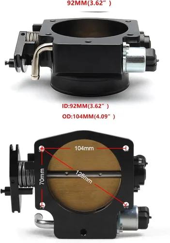 Vista 3 de Cuerpo del acelerador de 92 mm de 4 pernos para LS1 LS2 LS3 LS6 LS7 LSX accionamiento por cable con sensores de posición del acelerador TPS IAC