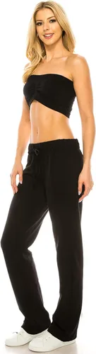 Vista 5 de RENESEILLE Pantalones deportivos de entrenamiento activos para mujer estilo casual de rizo francés con cordón para yoga deportes para descansar