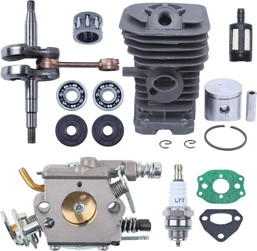 Vista 5 de Kit de carburador de cilindro de cigüeñal de 1.496 in para Husqvarna 137 142 136 141 piezas de motosierra 530069940,530 02 97 94, 530029794