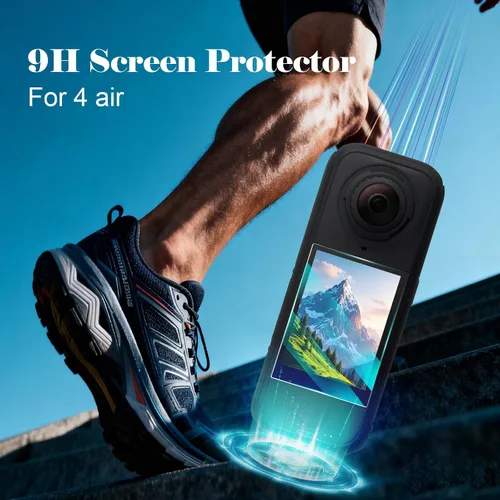 Vista 3 de Protector de pantalla para accesorios de aire Insta 360 X4, pantalla LCD de vidrio templado Insta360 X4, Ultra HD, dureza 9H, resistente a