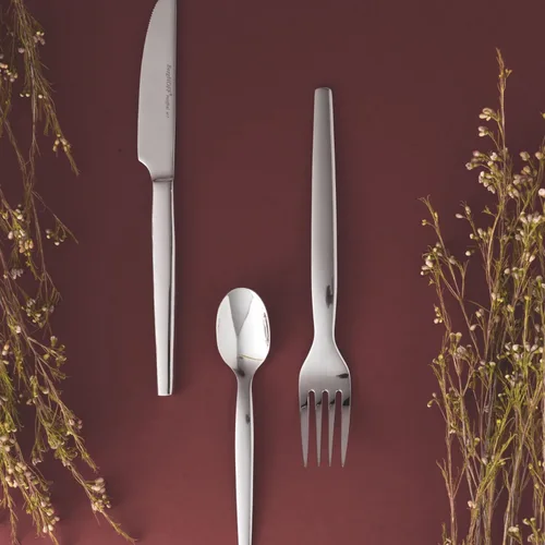 Vista 4 de Berghoff Essentials Ralph Kramer - Cubertería de acero inoxidable, 12 piezas, mango ergonómico para uso diario, acabado espejo (cuchillos de cena)