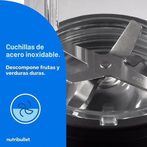 Vista 6 de NutriBullet® Pro Extractor de Nutrientes, 900W, Negro Mate