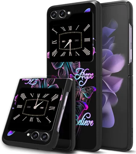 Vista 15 de Funda para Samsung Galaxy Z Flip 5 5G, Galaxy Z Flip 5, PC duro a prueba de golpes, plegable, duradera, resistente a los arañazos, para Samsung Z