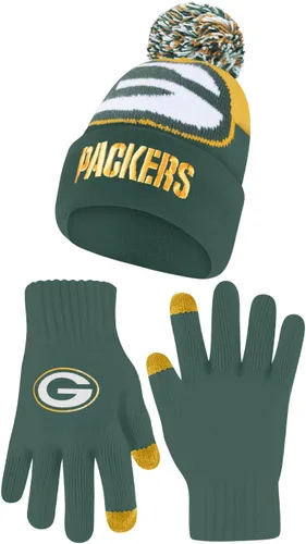 Vista 38 de Ultra Game Adults NFL Official Super Soft Winter Beanie Knit Hat With Warm Touch Screen Gloves