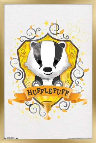 Vista 15 de Trends International Wizarding World: Harry Potter-Hufflepuff - Póster de pared, 14.725 x 22.375 pulgadas, versión enmarcada de madera de granero