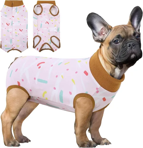 Vista 18 de SAWMONG Traje de recuperación para perros, hembras y machos, transpirable, traje corporal para perro después de una cirugía, esterilización Avión