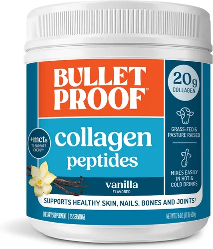 Vista 16 de Bulletproof Polvo de Péptidos de Colágeno Chocolate con Aceite MCT, 14.3 Onzas, Proteína de Colágeno Alimentado con Pasto para la Piel, Soporte