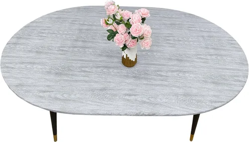 Vista 38 de LIBERECOO Mantel redondo de vinilo ajustable con reverso de franela, borde elástico, impermeable, resistente a las manchas, mantel lavable