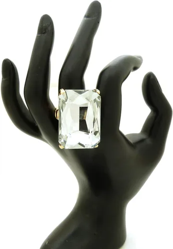Vista 2 de Fashion 21 Anillo elástico de piedra colorida de cristal extra grande para mujer