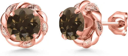Vista 414 de Gem Stone King Aretes de plata de ley 925 de 0.236 in con piedra natal redonda para mujer