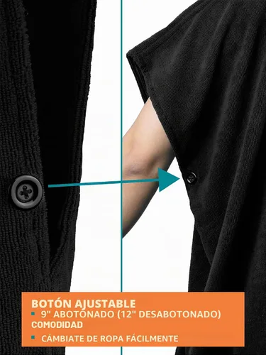 Vista 5 de SUN CUBE Poncho de surf cambiante bata con capucha, toalla con capucha cambiante de traje de neopreno Thick Quick Dry Microfiber, Wetsuit Changing