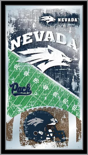 Vista 26 de Espejo de fútbol Appalachian State de 15" x 26" por Holland Bar Stool Company Appalachian State University