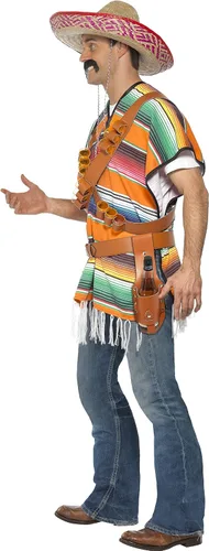 Vista 4 de Smiffy's - Disfraz de tequila para hombre con cinturón de poncho