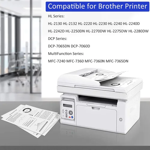 Vista 2 de Paquete de 1 cartucho de tóner negro TN450 de alto rendimiento + 1 unidad de tambor DR420 de repuesto compatible con impresora Brother MFC-7860dw