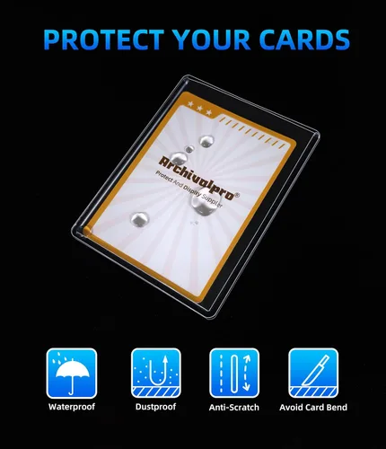 Vista 5 de 35PT Toploader - Fundas para tarjetas, 25 unidades, 3 x 4 pulgadas, Ultro transparente, para tarjetas intercambiables (25 unidades, 35 unidades)