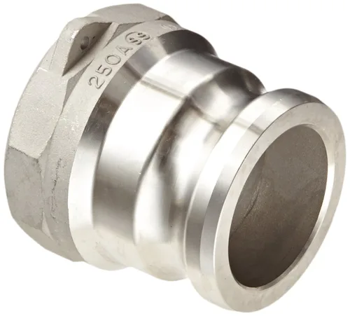 Vista 6 de Dixon 100-A-SS Acero Inoxidable 316 Boss-Lock Tipo A Leva y Ranura Manguera de Acoplamiento, Enchufe de 1" x 1" NPT Hembra