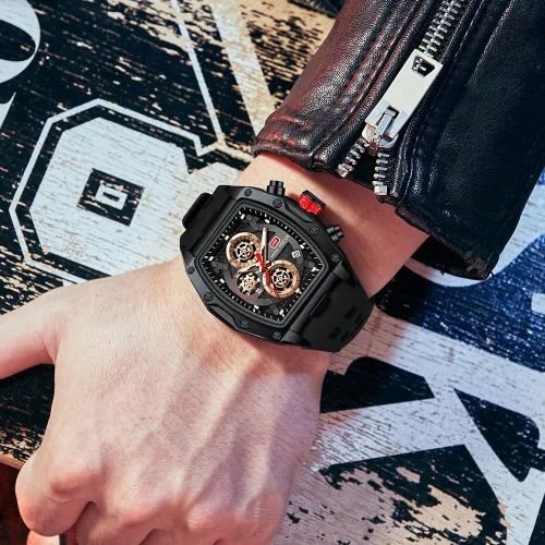 Vista 3 de AIMES Watch Wristwatch for Men Fashion Casual Cool Big Dial Watch Luminous Waterproof Sport Analog Quartz Business Mens Watches Silicon Strap Dress