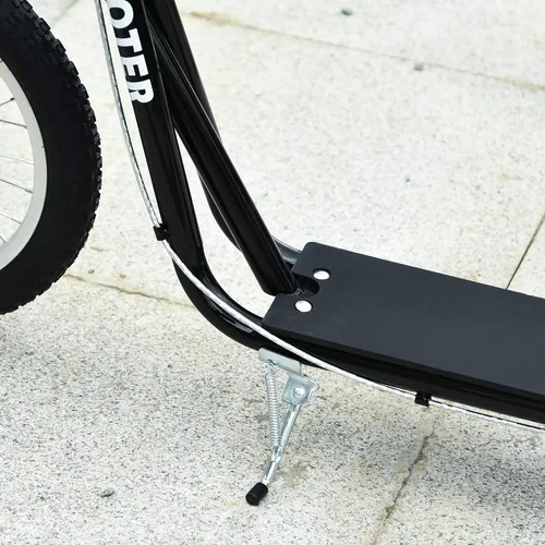 Vista 9 de Aosom Patinete para jóvenes, patinete para niños de 5 años en adelante, carga máxima 100 kg, con manillar ajustable, ruedas inflables de 16", frenos