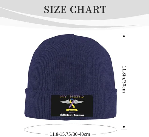 Vista 3 de Beanie Hat Stretchy Hat Soft Warmth Knit Hat Cap for Men & Women Unisex