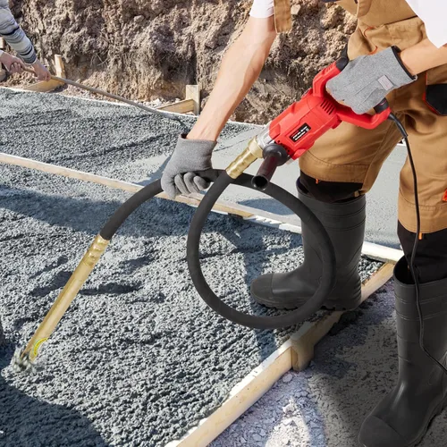 Vista 8 de VEVOR Vibrador de concreto manual, vibrador eléctrico de 800W 13000 VPM, herramienta eléctrica de vibración de concreto con vara de 6.6 pies / 2m