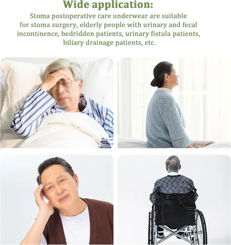 Vista 9 de Pantalones de catéter, pantalones con soporte para bolsa de orina para hombres y mujeres, pantalones de cuidado de la incontinencia de doble