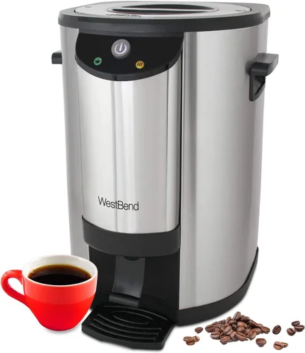 Vista 10 de Cafetera West Bend de aluminio altamente pulido con control automático de temperatura, preparación de una taza por minuto y fácil limpieza. Incluye