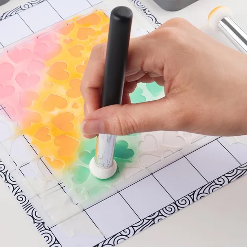 Vista 5 de Briartw Paquete de 8 aplicadores de esponja, mini punteros de papel para hacer tarjetas, herramientas de manualidades para mezclar tarjetas