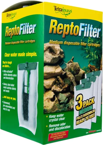 Vista 2 de Cartuchos de filtro ReptoFilter de TetraFauna, tamaño mediano, recambios de cartucho de filtro, 3