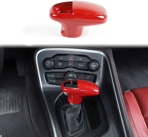 Vista 8 de Voodonala Para Challenger Charger ABS Perillas de palanca de cambios para Dodge Challenger Charger Accesorios 2018-2022 Durango Blue 3 piezas