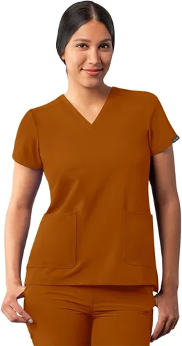 Vista 16 de Adar Addition - Ropa quirúrgica para mujer, moderna camiseta médica con cuello en V Rosa suave